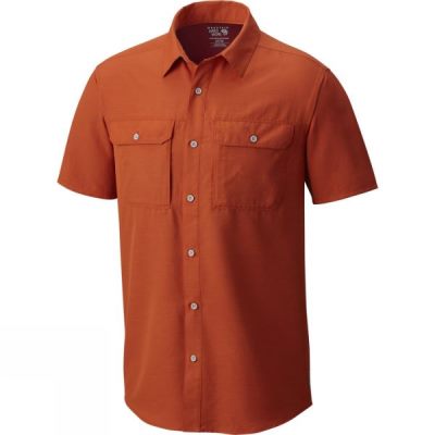 Camisa Mountain Hardwear Canyon Manga Corta Hombre Rojas - Chile HSM839410